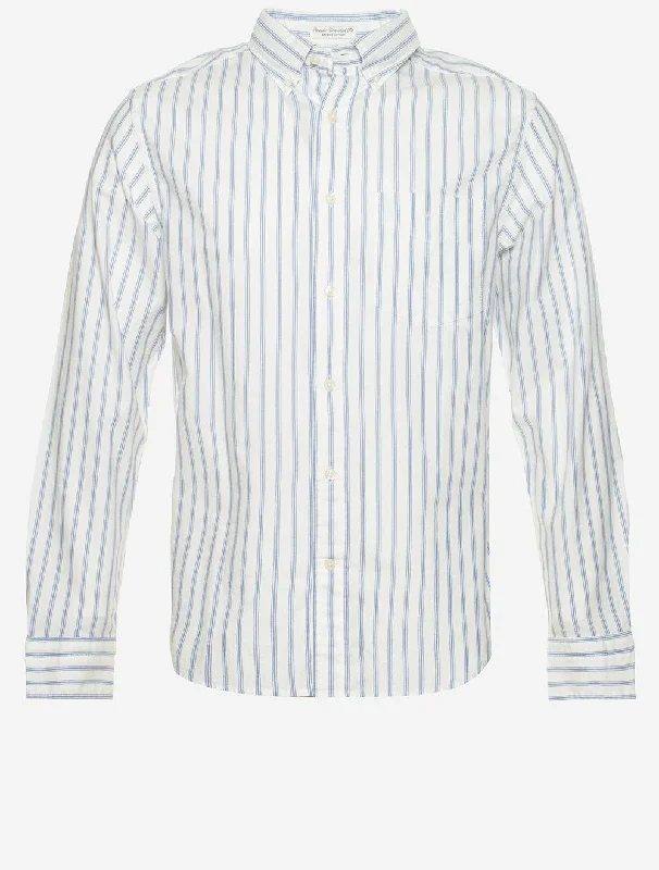 Regular Archive Oxford Stripe Shirt Eggshell