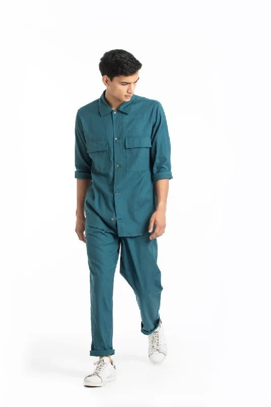 Patch Pocket Shirt- Teal