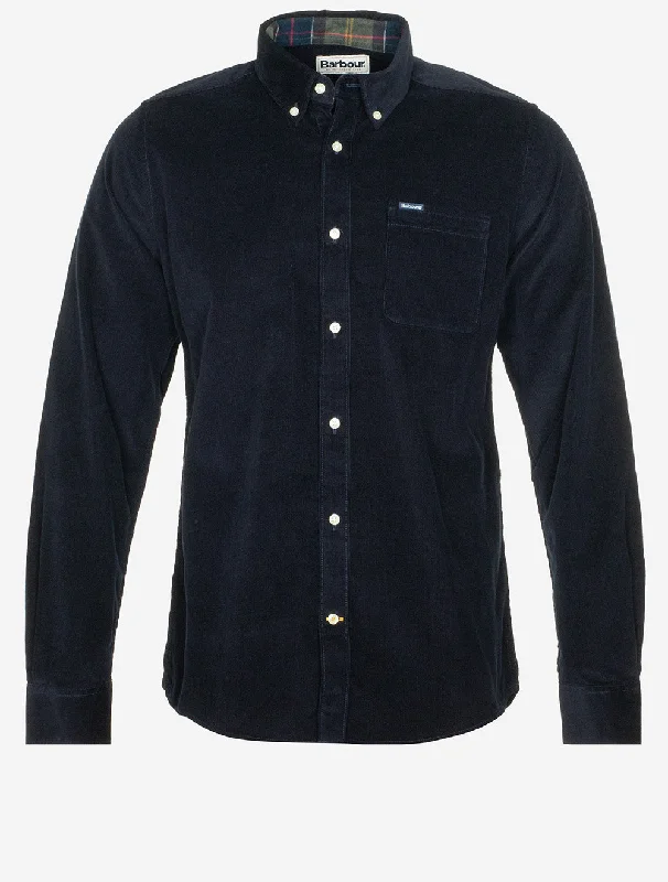 Ramsey Tailored Corduroy Shirt Navy