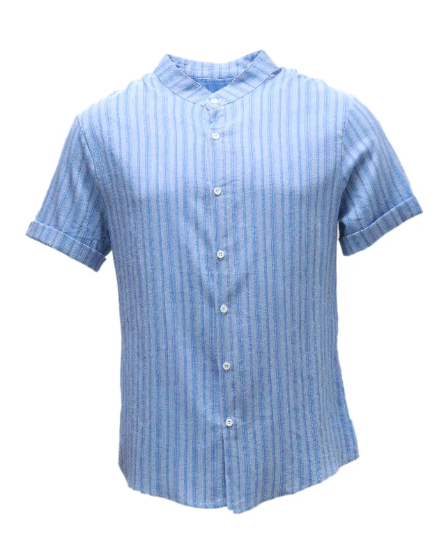 Mens S/Slvs Printed Shirts With Round Neck Collar