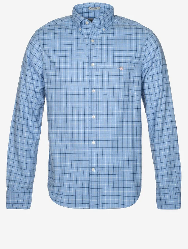 Regular Tattersall Twill Shirt Clear Sky