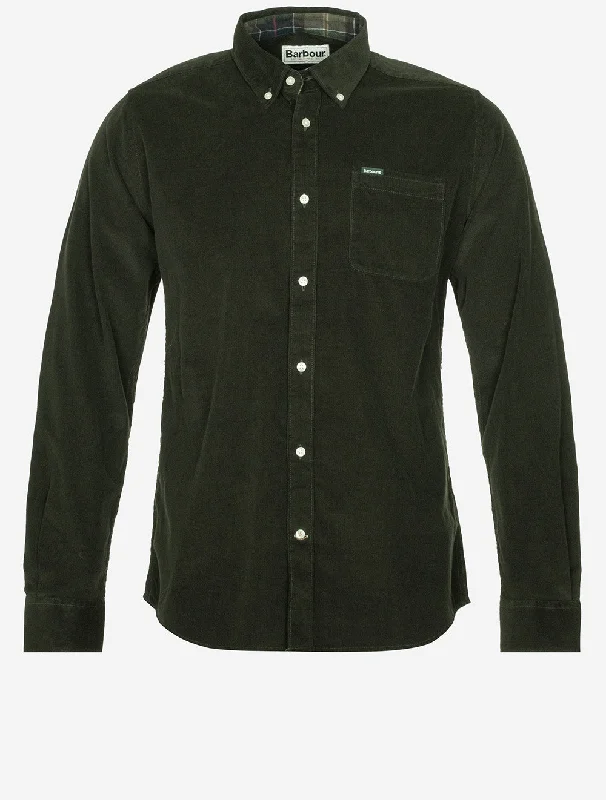 Ramsey Tailored Corduroy Shirt Forest