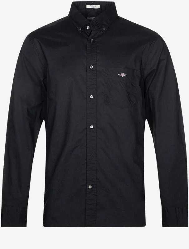 Regular Poplin Shirt Black