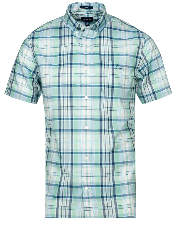 Colourful Check Shortsleeve Shirt Absinthe Green