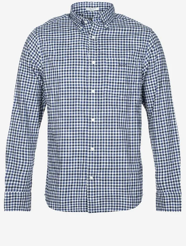 Regular Light Twill Gingham Shirt Sailor Navy