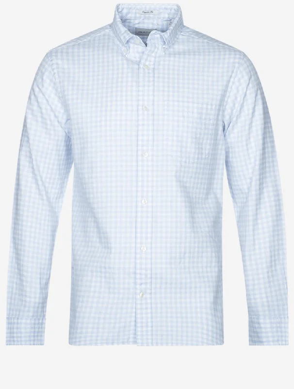 Jaspe Gingham Shirt Muted Blue