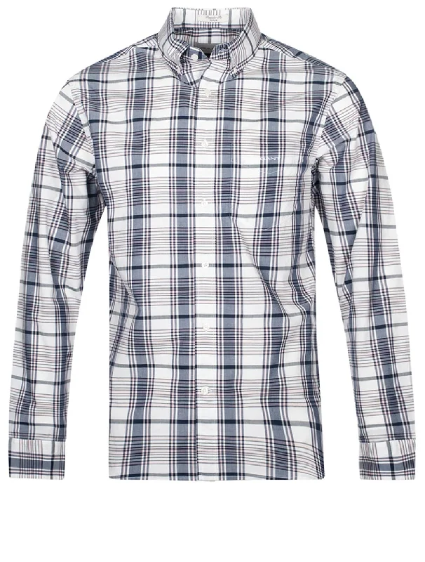 Regular Poplin Check Buttondown Eggshell