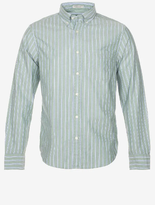 Regular Archive Oxford Stripe Shirt Dried Forest