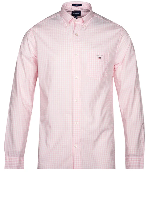 Regular Fit Gingham Broadcloth Shirt California Pink