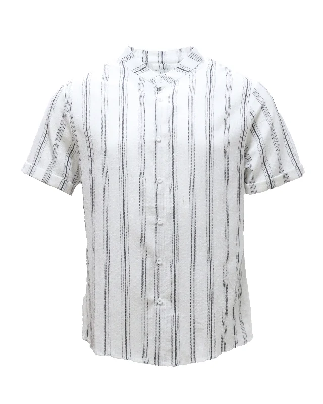 Mens S/Slvs Printed Shirts With Round Neck Collar