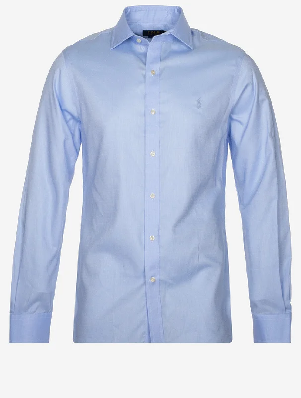 Regent Textured Slim Shirt Blue