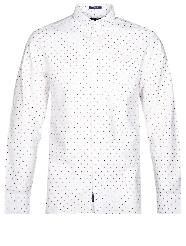 Regular Fit Coupe Dot Buttondown White