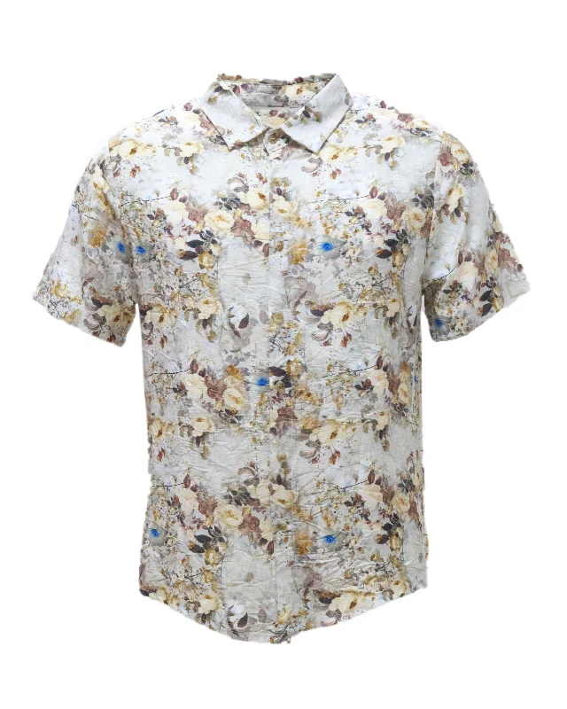 Mens S/Slvs Printed Shirts With Regular Collar