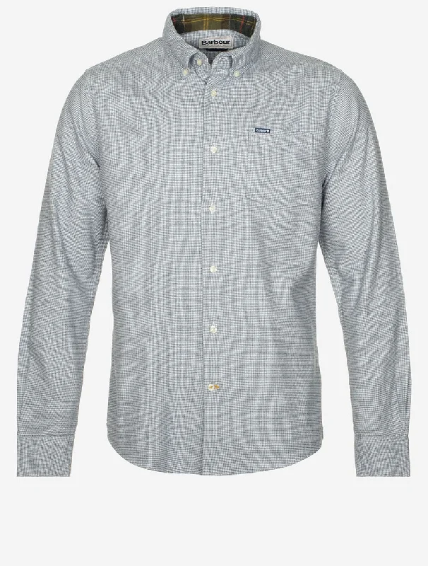 Turner Tailored Houndstooth Shirt Navy