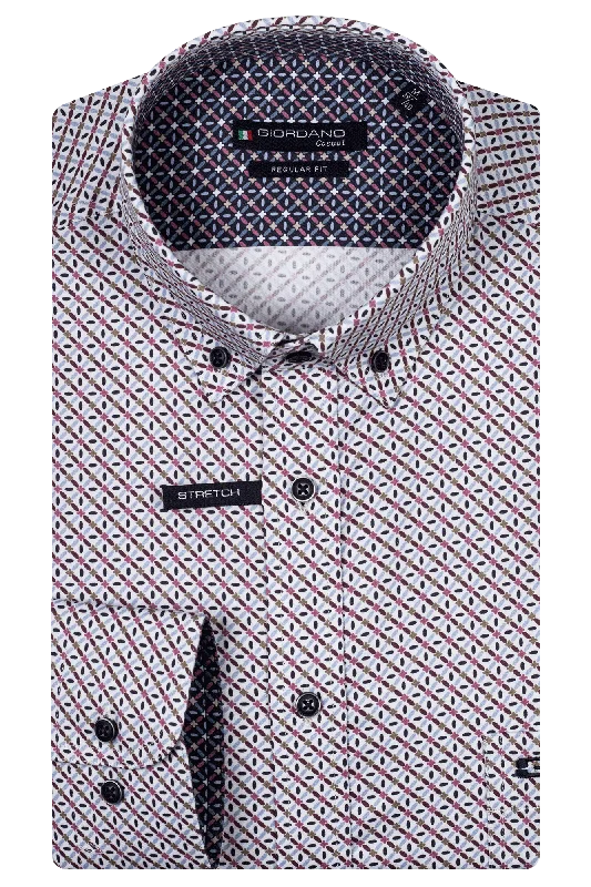 Giordano Regular Button Down Print Shirt