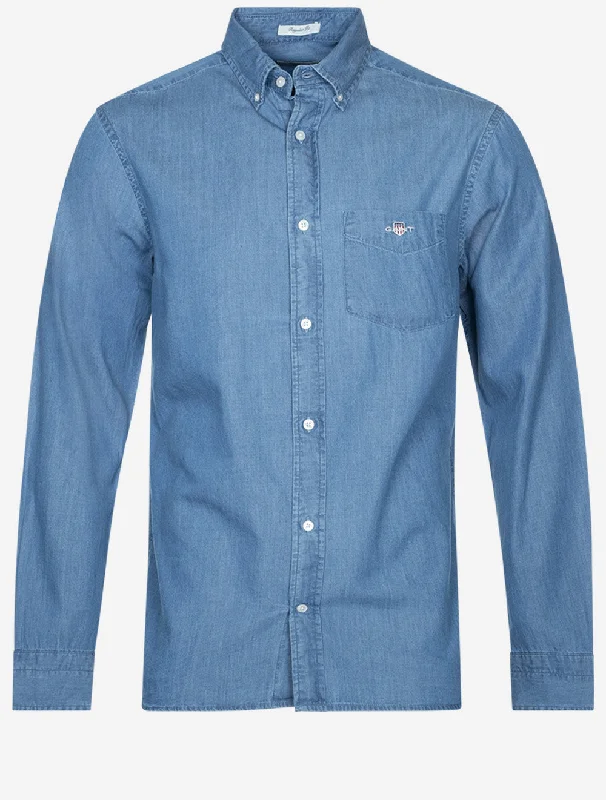 Regular Indigo Buttondown Semi Light Blue