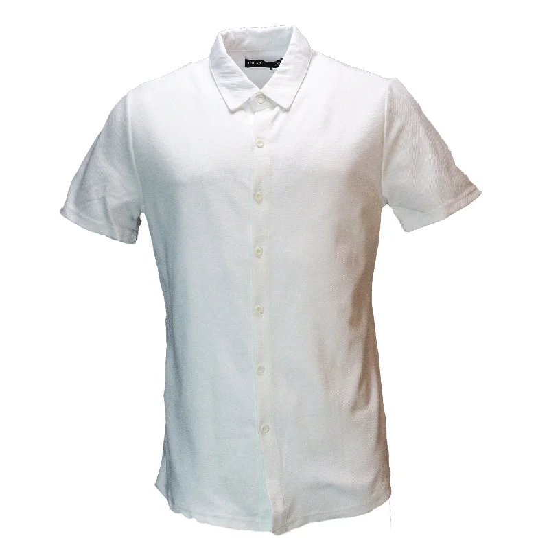 White Jacquard Lounge Shirt White