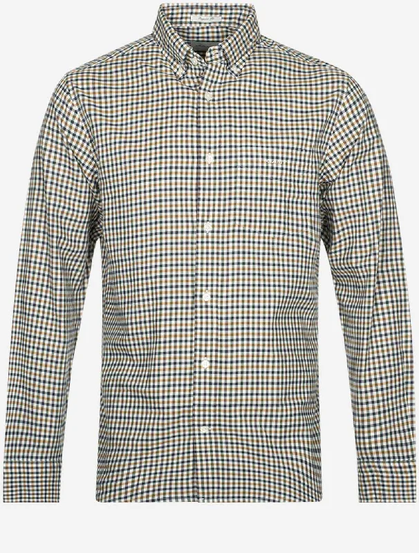 Regular Twill Micro Multi Check Shirt Eggshell