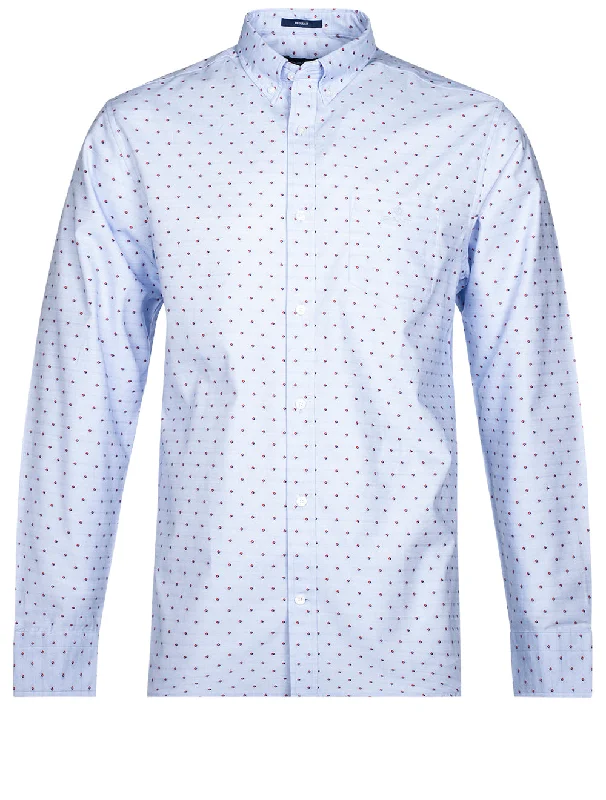 Reg Fit Coupe Dot Button-down Capri Blue