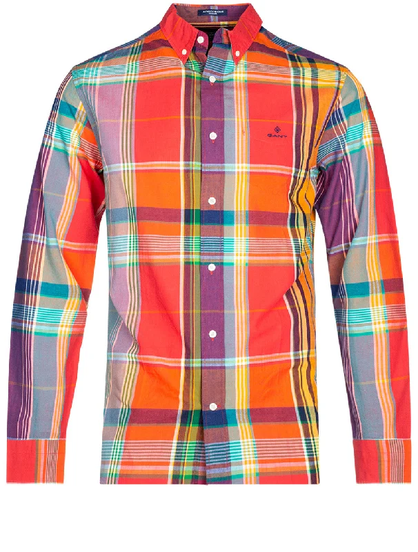 Regular Fit Madras Buttondown Watermelon Pink