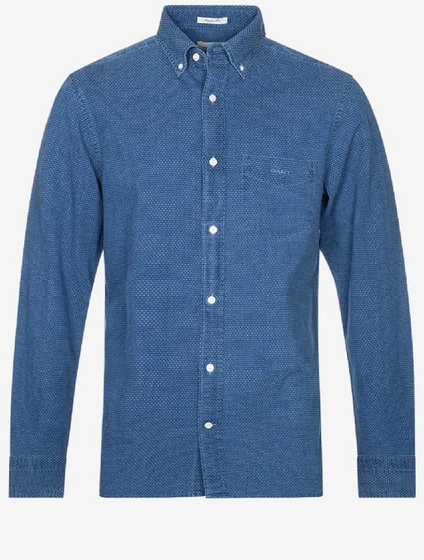 Regular Indigo Dot Shirt Indigo