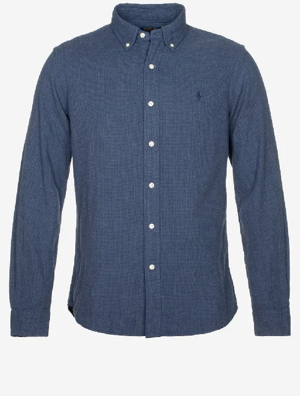 Double Faced Buttondown Shirt Blue