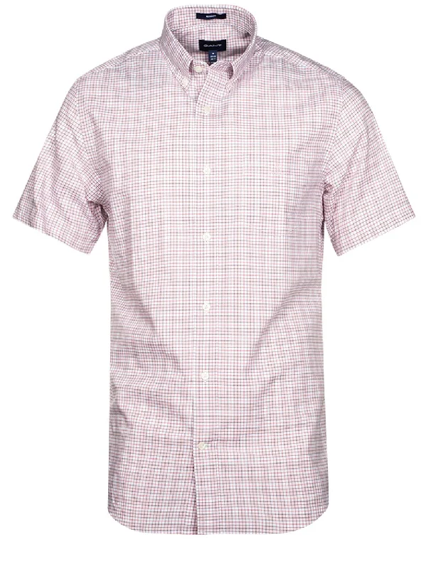 Regular Fit Twill Short Sleeve Shirt Peony Pink