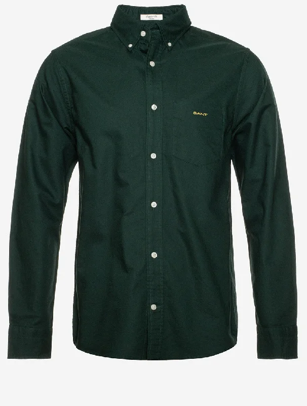 Regular Beefy Oxford Shirt Tartan Green