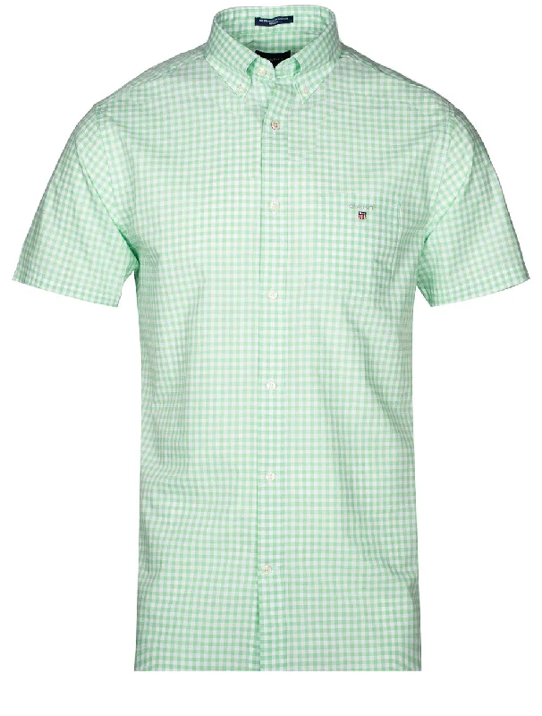 Regular Broadcloth Gingham SS Bd Absinthe Green