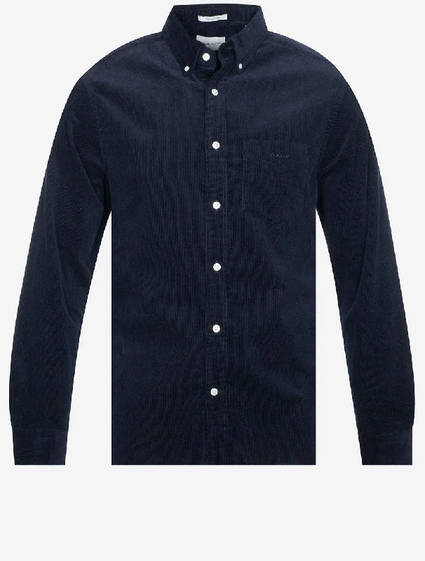 Regular Corduroy Shirt Evening Blue