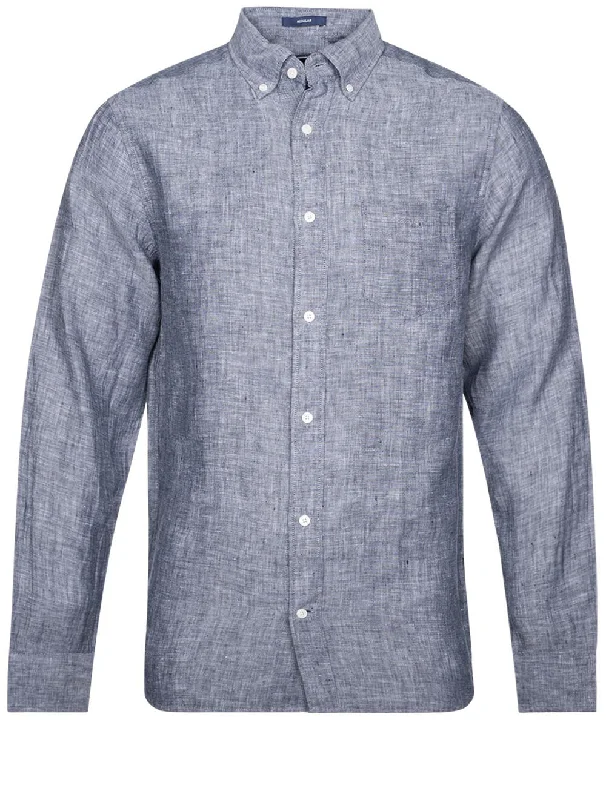 Regular Linen Shirt Marine