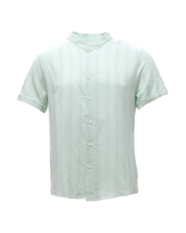 Mens S/Slvs Printed Shirts With Round Neck Collar