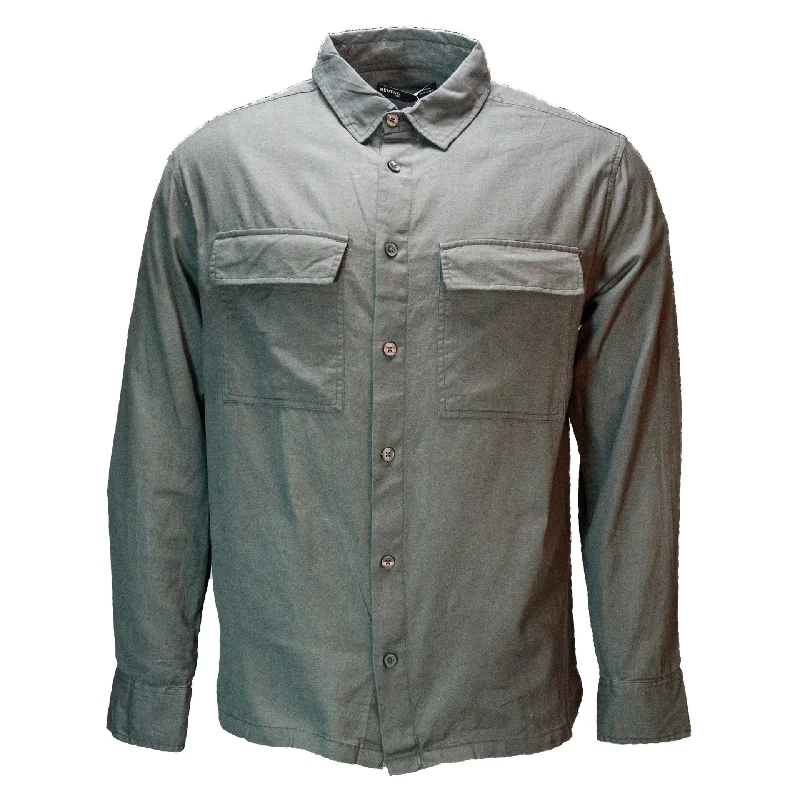 Brown Linen Blend Field Shirt Brown