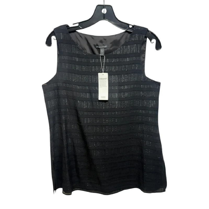 Silk Top Sleeveless By Eileen Fisher In Black, Size: Xs