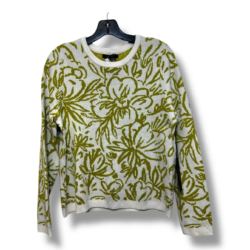 Sweater By Tahari By Arthur Levine In Floral Print, Size: L