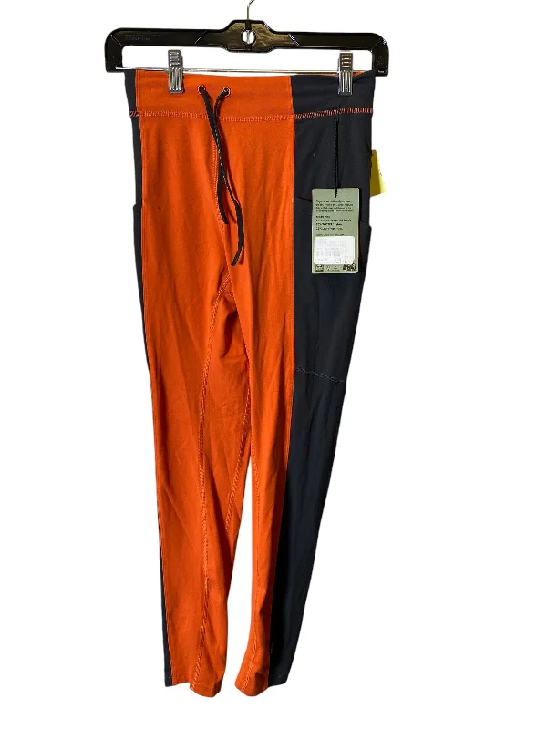 Athletic Leggings By Cmc In Black & Orange, Size: S