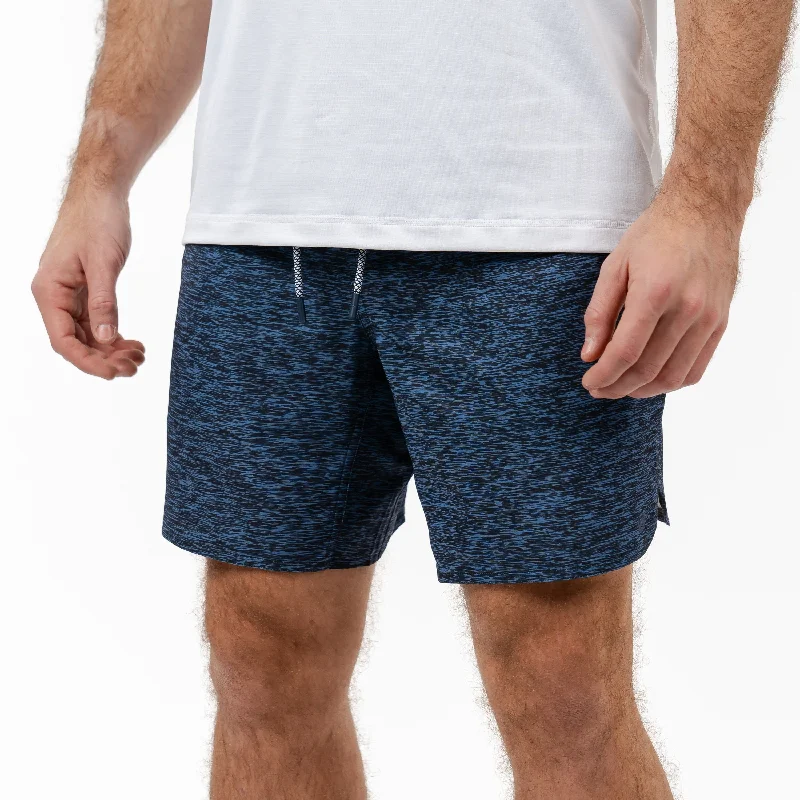 Grit Gym Short | The Haste Heather - Vintage Blue/Anchor Navy