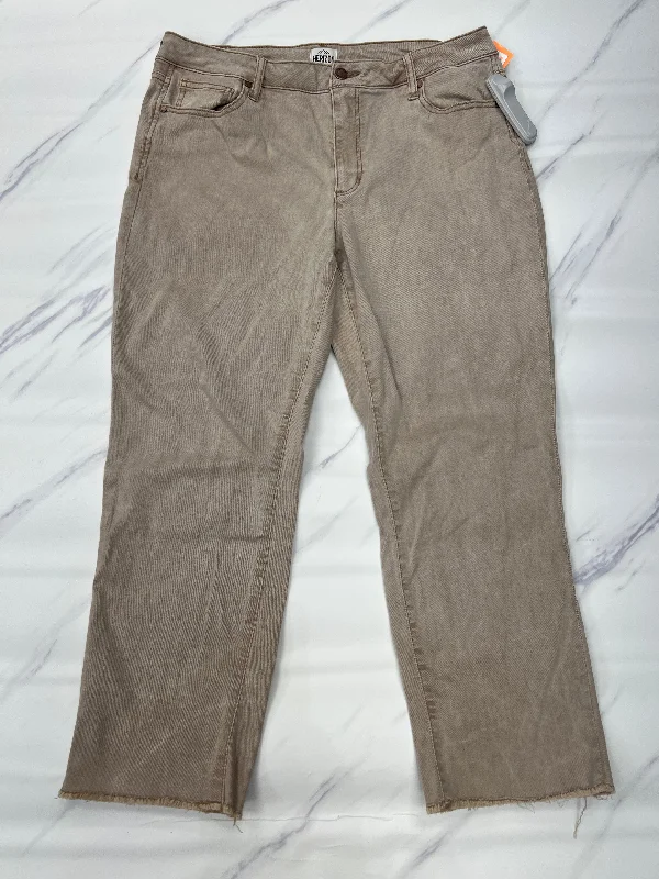 Jeans Straight By Cmc In Tan, Size: 14