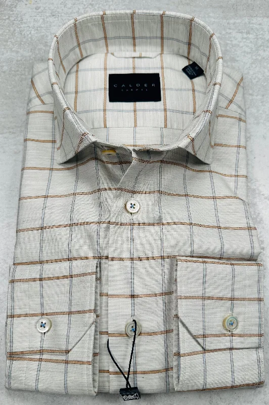 Calder Carmel Luxury Panama Oxford Sport Shirt in Sand