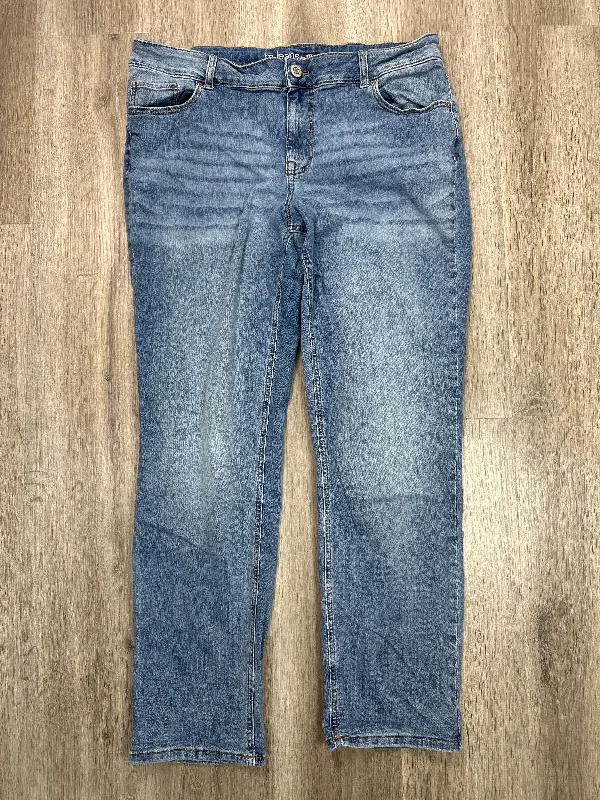 Jeans Straight By Maurices In Blue Denim, Size: 18