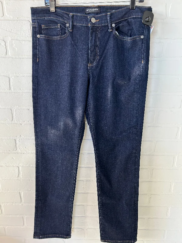 Jeans Straight By Banana Republic In Blue Denim, Size: 12