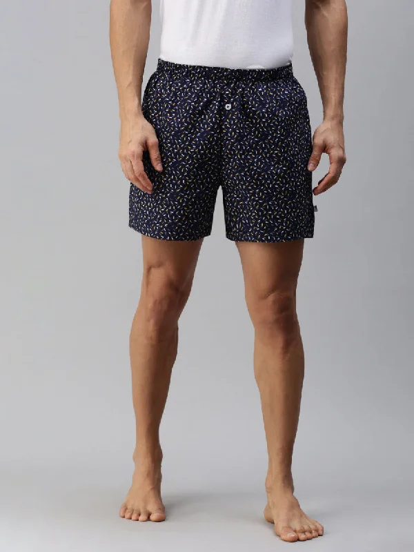 Men Woven Boxer Shorts Navy WS8