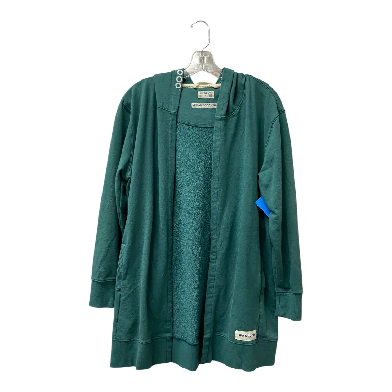 Cardigan By Life Is Good In Green, Size:L