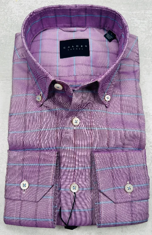 Calder Carmel Luxury Panama Oxford Sport Shirt in Lavender