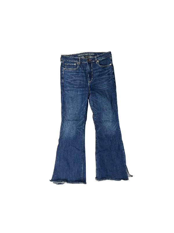 Jeans Flared By American Eagle In Blue Denim, Size: 12