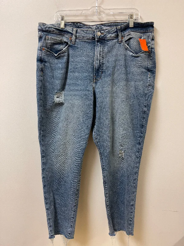 Jeans Straight By Old Navy In Blue Denim, Size: 16