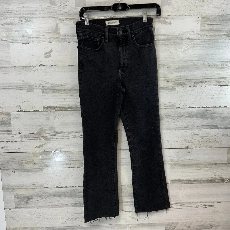 Jeans Boot Cut By Madewell In Black Denim, Size: 00