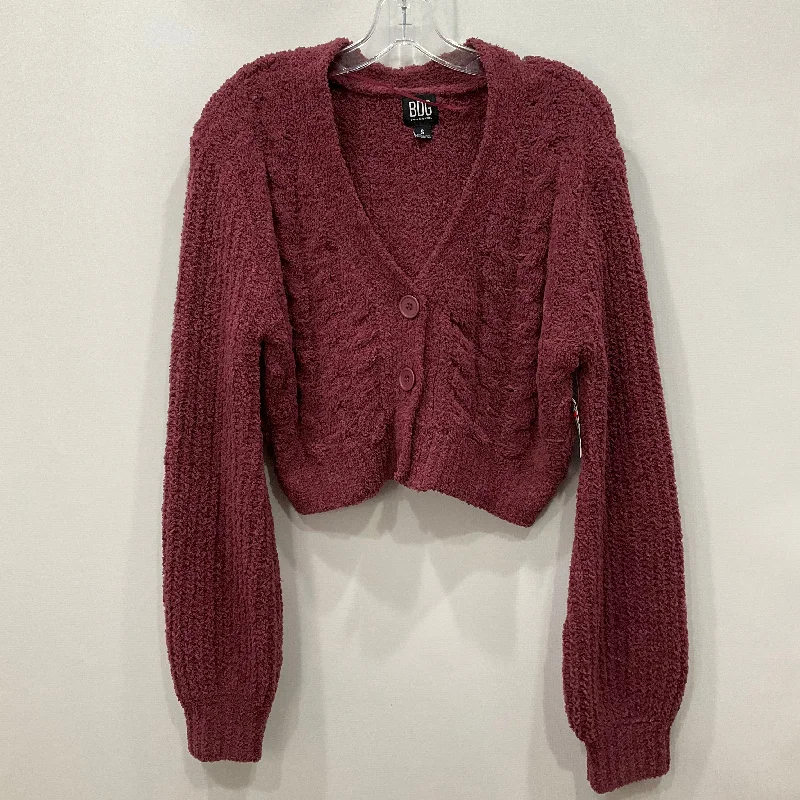 Sweater Cardigan By Bdg In Plum, Size: S