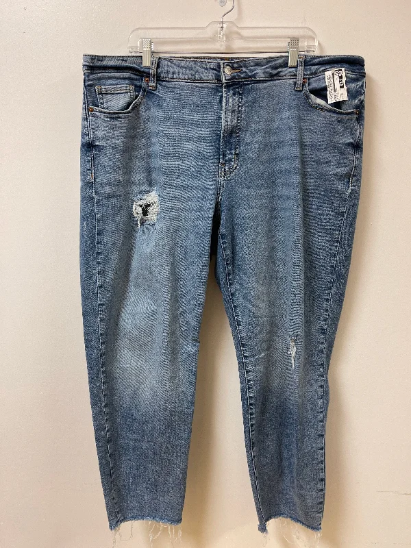 Jeans Straight By Old Navy In Blue Denim, Size: 20