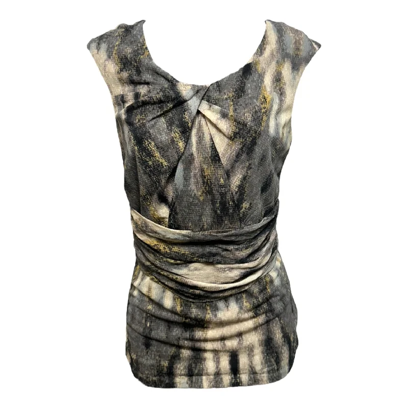 Ruched Silk Blend Top Sleeveless By Classiques Entier In Multi-colored, Size: S